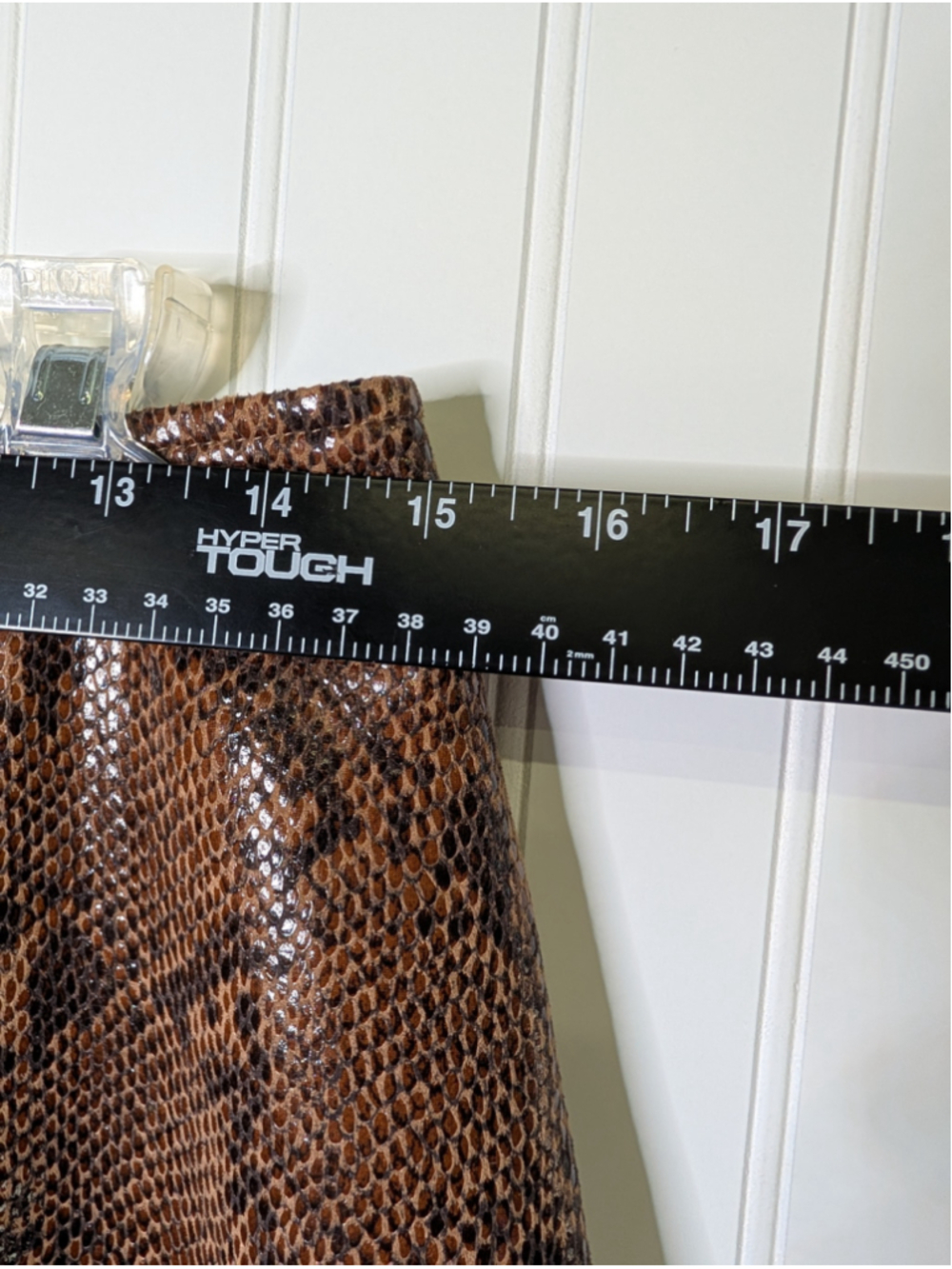ASTR The Label Come Slither Brown Snakeskin Faux Leather Mini Skirt Size M - Picture 3 of 6